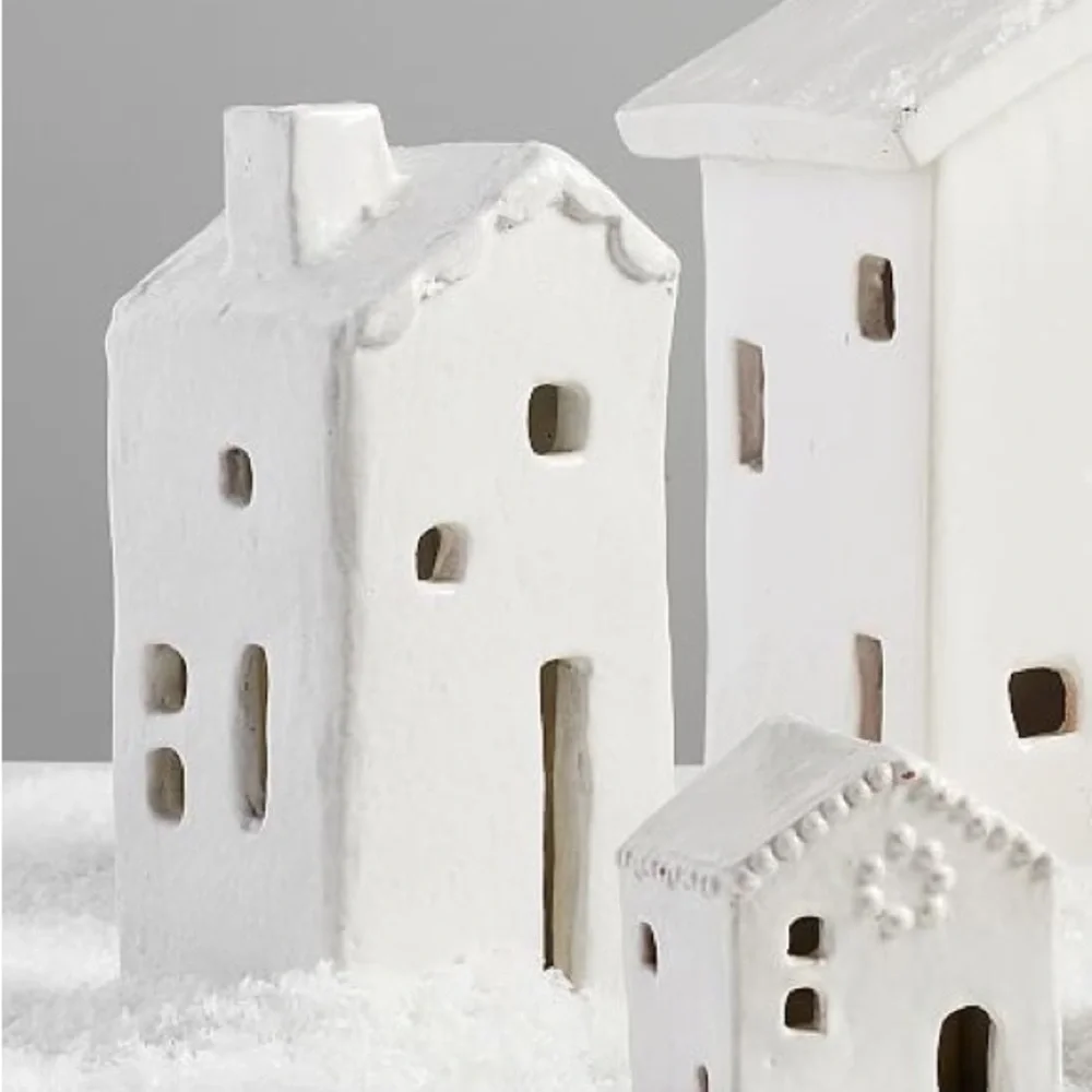 Handcrafted Ceramic Christmas Village House / DES: 1/ TALL CERAMIC HOUSE